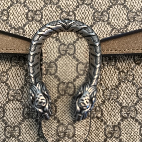 Gucci large handbag brown with suede worn twice - Picture 10 of 10